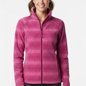 Columbia Sportswear Pink Fleece Jacket Size Large